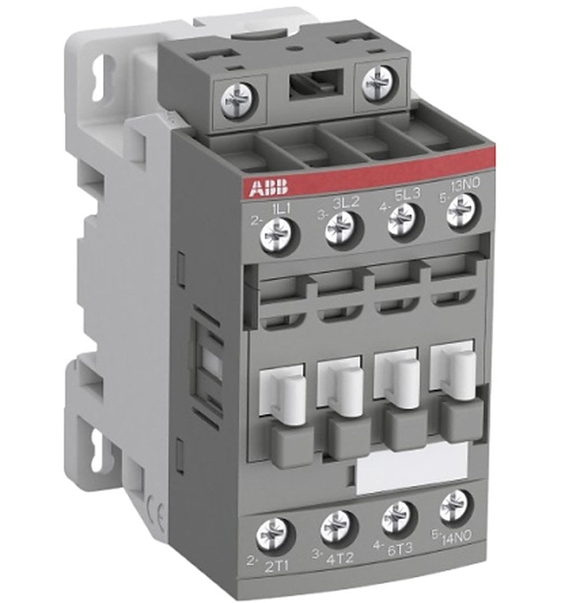 ABB AF16Z-30-01-23 Contactor, 100V, 250 V Coil, 3-Pole, 4 A, 9 kW 100V, 250 V, 3 NO/1 NC, 690V