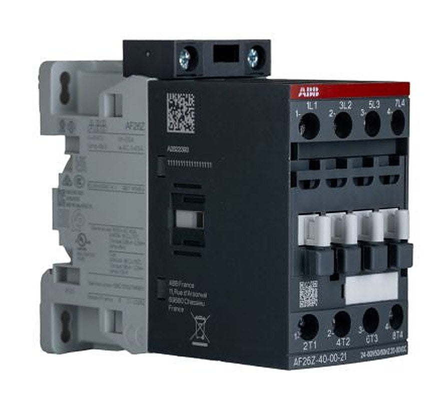 ABB AF26Z-40-00-21 Contactor, 60V Coil, 4-Pole, 45 A, 11 kW 20V, 60 V, 600V