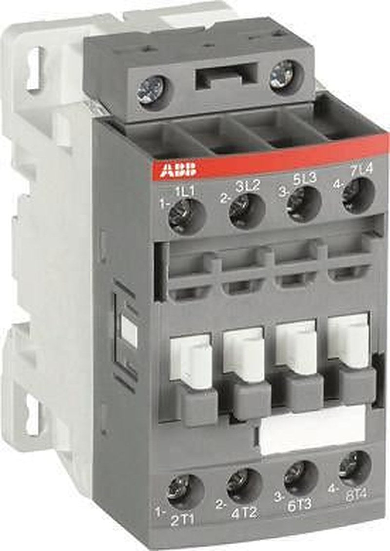 ABB AF26Z Contactor, 12V dc Coil, 4-Pole, 45 A, 11 kW 20V, 2 NO/2 NC, 690V ac