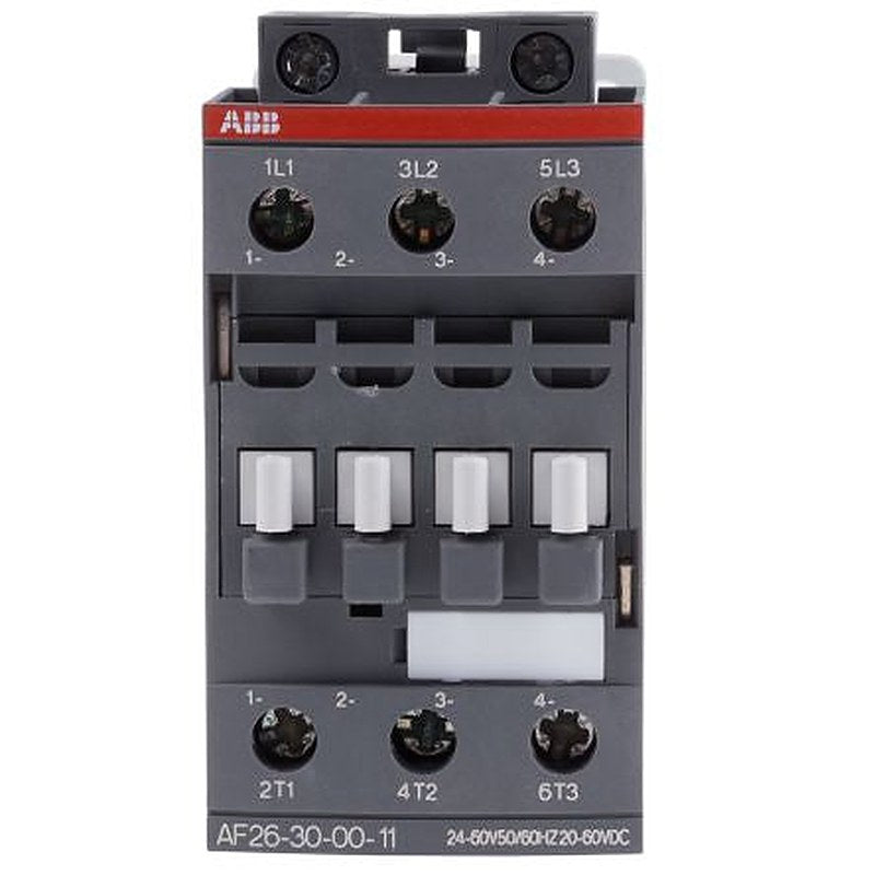 ABB AF26Z Contactor, 24V ac/dc Coil, 3-Pole, 45 A, 11 kW 60V, 3 NO, 690V ac