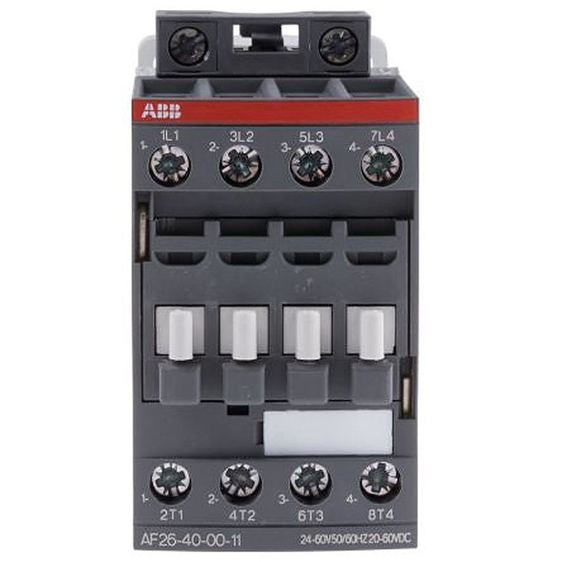 ABB AF26 Contactor, 24V ac/dc Coil, 4-Pole, 45 A, 11 kW 60V, 4 NO, 690V ac