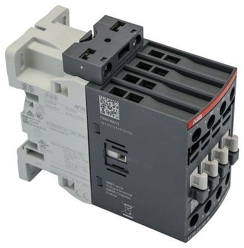 ABB AF26 Contactor, 250V ac/dc, 500 V ac/dc Coil, 4-Pole, 45 A, 11 kW 500V ac/dc, 2 NO/2 NC, 690V ac