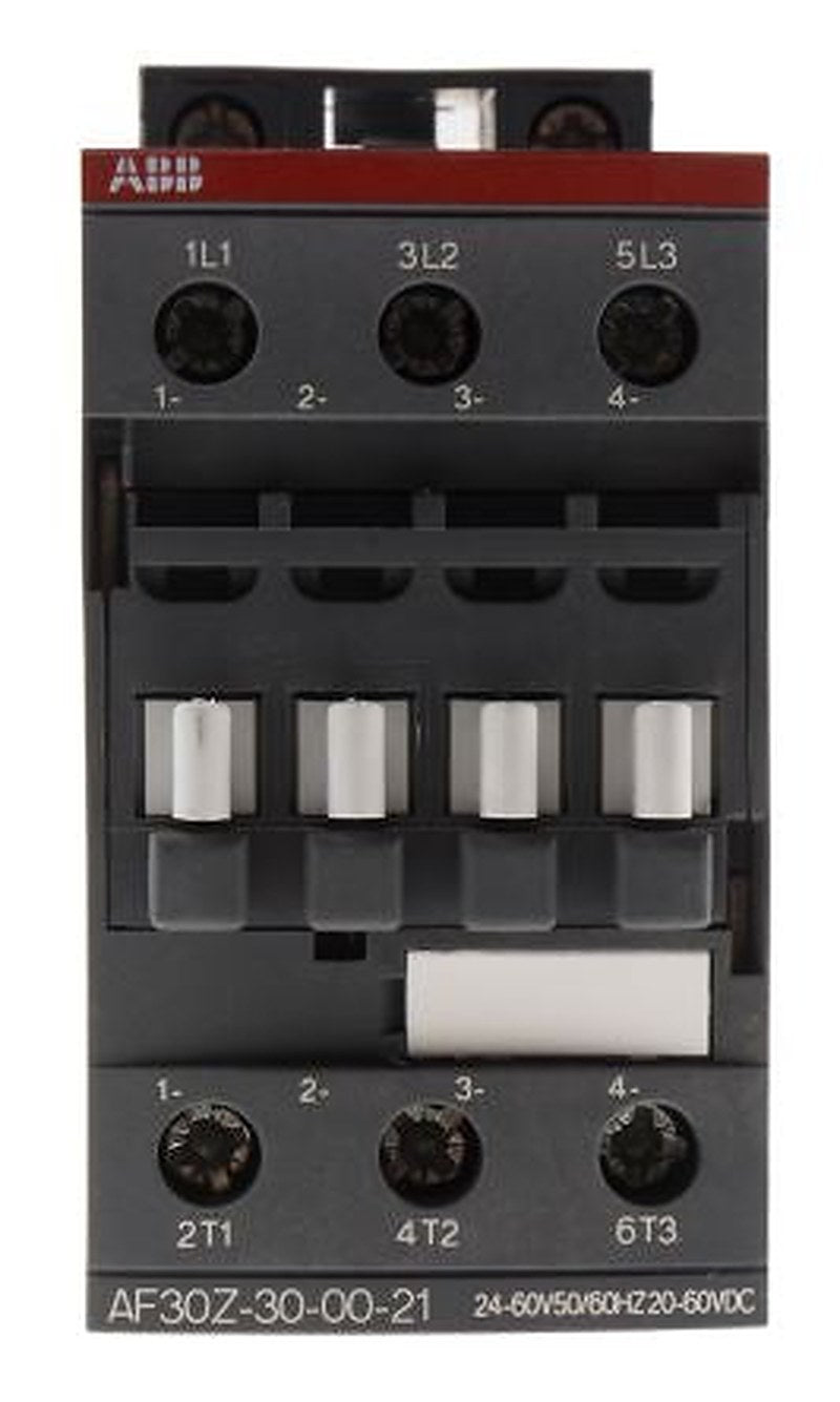 ABB AF30Z Contactor, 24V ac/dc Coil, 3-Pole, 21 A, 15 kW 60V, 3 NO, 690V ac