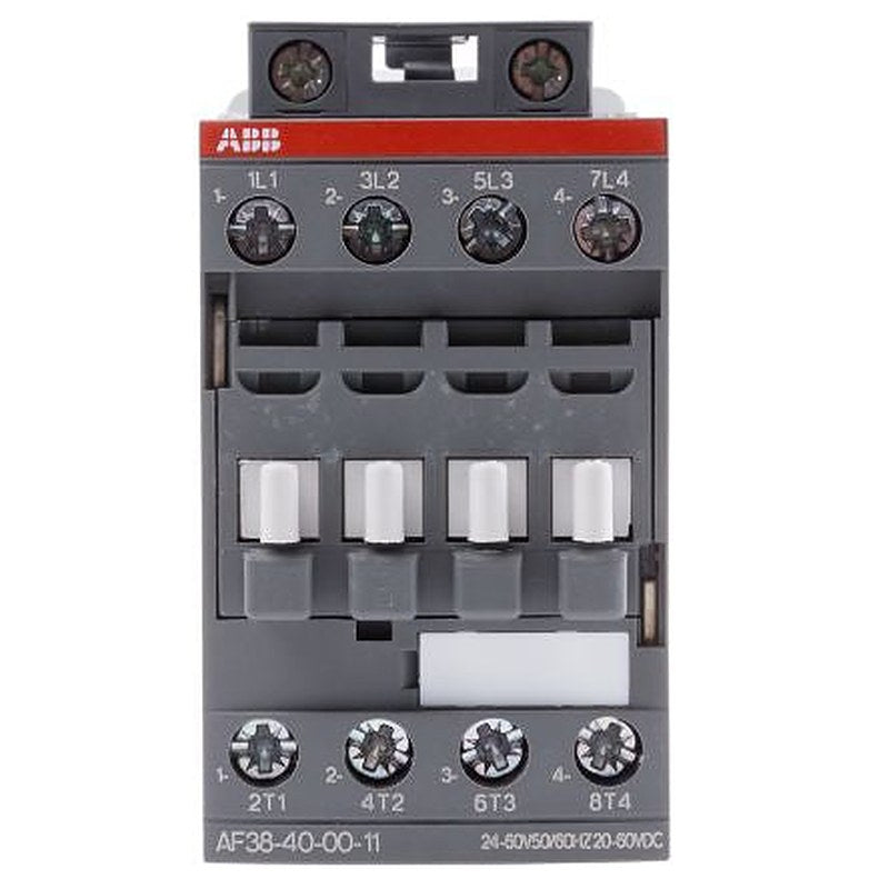 ABB AF38 Contactor, 24V ac/dc Coil, 4-Pole, 55 A, 18.5 kW 60V, 4 NO, 690V ac