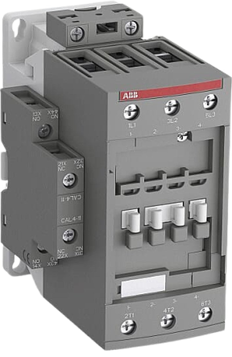 ABB AF Contactor, 130V, 48 V Coil, 3-Pole, 4 A, 22 kW 130V, 48 V, 4 NO/1 NC, 690V