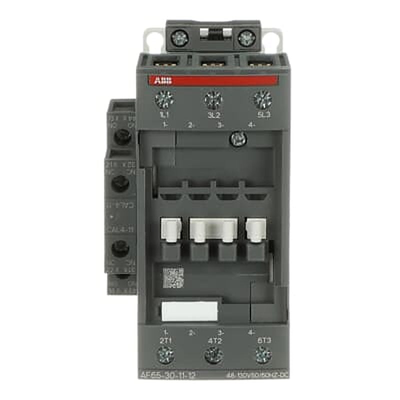ABB AF Contactor, 130V Coil, 3-Pole, 105 A, 30 kW 130V, 3 NO