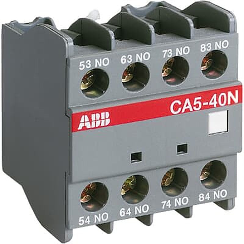 ABB Auxiliary Contact Block, 4 Contact, 3 NO/1 NC, 1SBN01, Front, 4 A, 690V, 1SBN010040R1231
