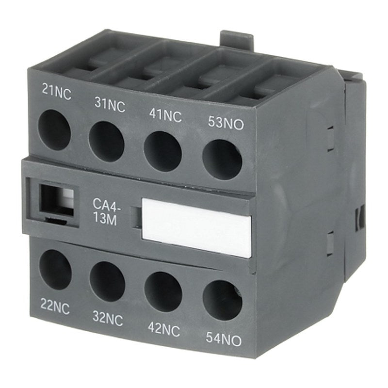ABB Auxiliary Contact, 4 Contact, 1 NO/3 NC, CA4, Front, 6 A, 690V ac, 1SBN010140R1113 CA4-13M