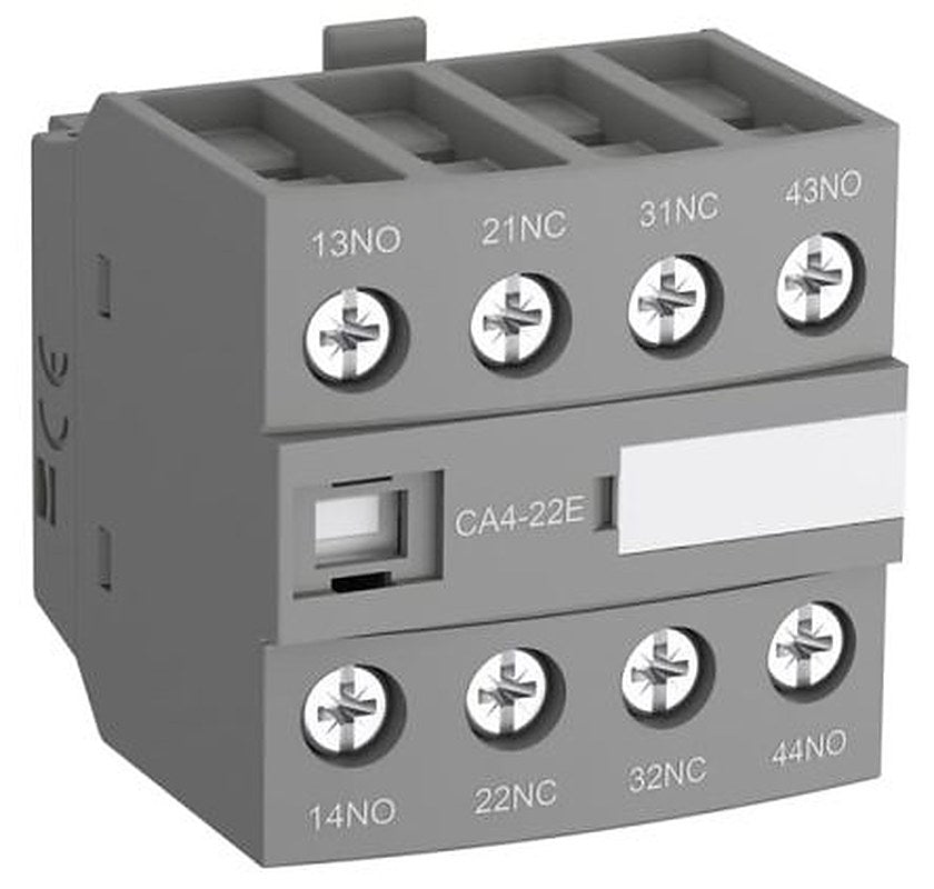 ABB Auxiliary Contact Block, 4 Contact, 2 NC/2 NO, CA4-22M, Front, 6 A, 690V, 1SBN010140R1122
