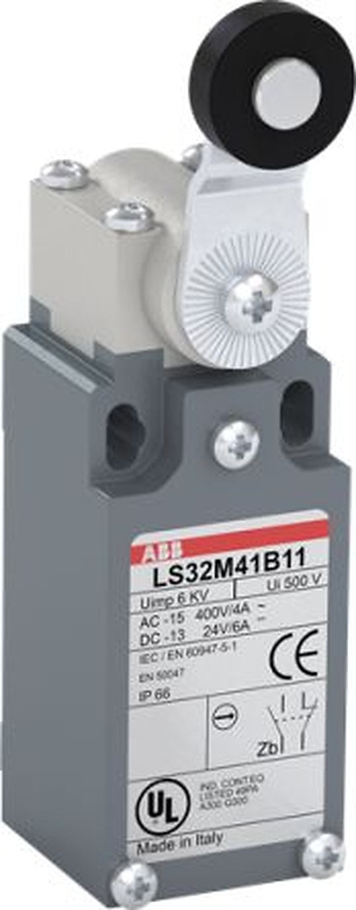 ABB Roller Limit Switch, 1 NO/1 NC, IP66, Zinc Alloy Housing, 600V
