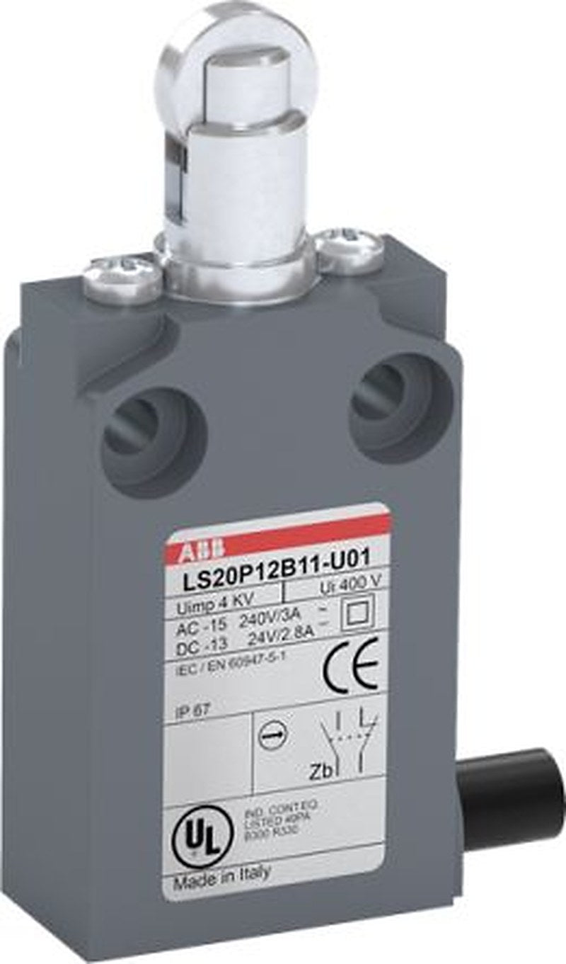 ABB Roller Lever Limit Switch, 1 NO/1 NC, IP67, Fibreglass Housing, 600V