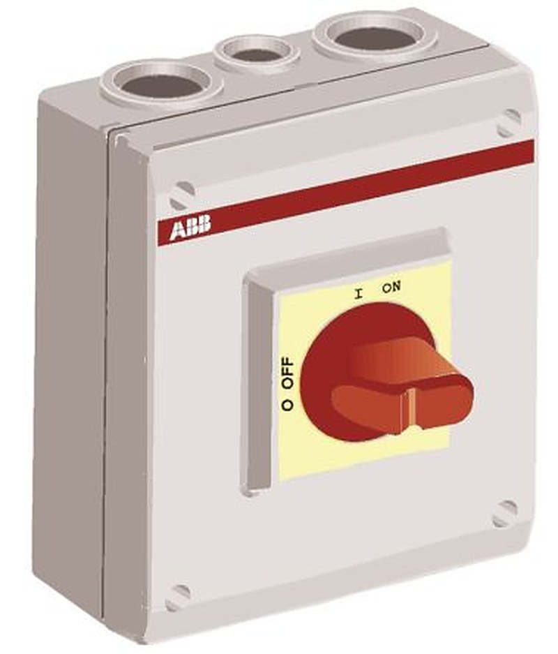 ABB 3-Pole Isolator Switch -, IP65, 45A, 15 kW