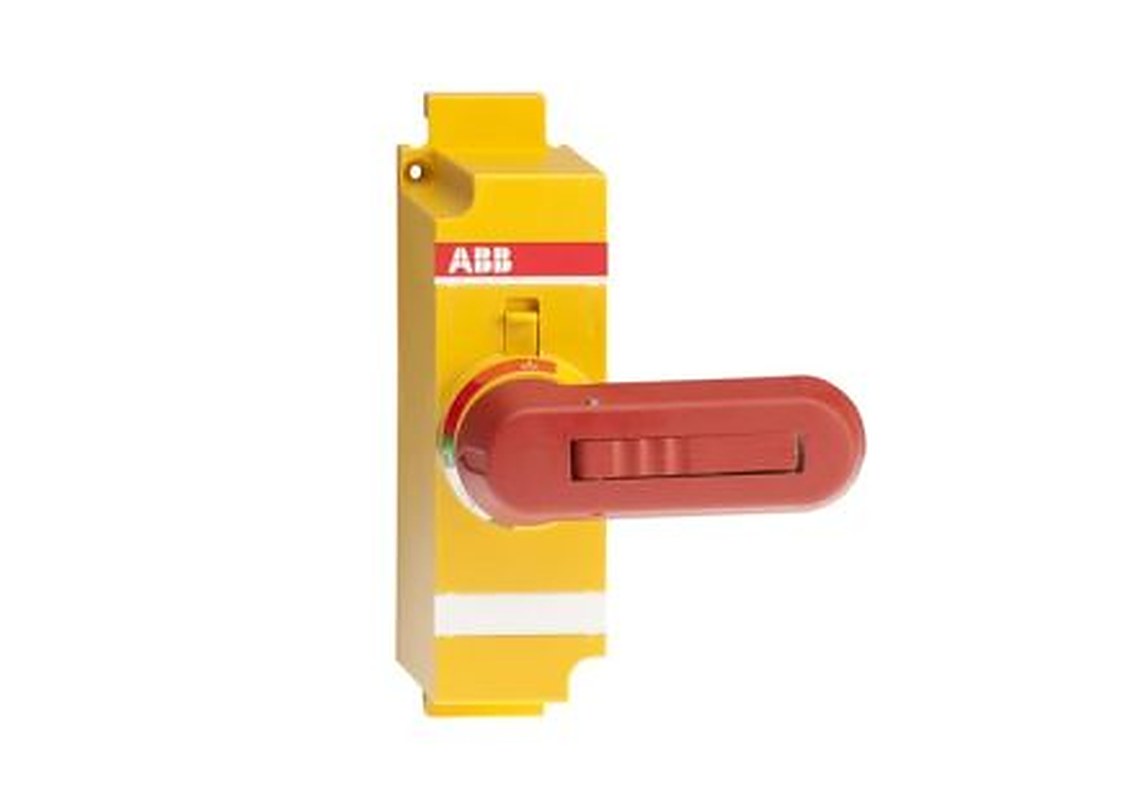 ABB Yellow, Red Rotary Handle, 100 mm, OS Series
