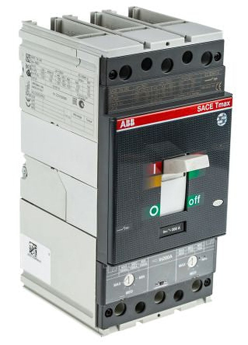 ABB, Tmax, Tmax Molded Case Circuit Breaker 3-Pole 200A, Breaking Capacity 200 kA, Fixed