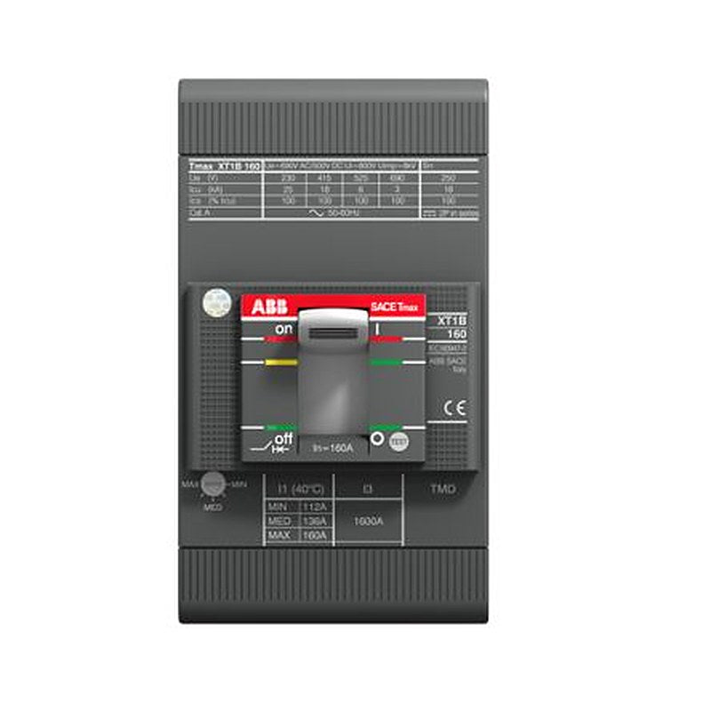 ABB, SACE Tmax XT, XT1B Molded Case Circuit Breaker 3-Pole 20A, Breaking Capacity 3 kA, Fixed