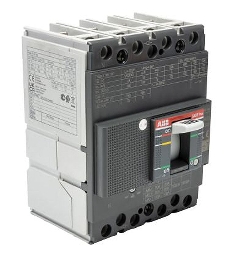 ABB, SACE Tmax XT, XT1B Molded Case Circuit Breaker 4-Pole 100A, Breaking Capacity 3 kA, Fixed