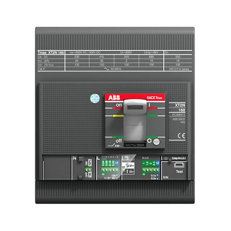ABB, Tmax XT, 1SDA06 Molded Case Circuit Breaker 4-Pole 10A, Breaking Capacity 100 kA, Fixed