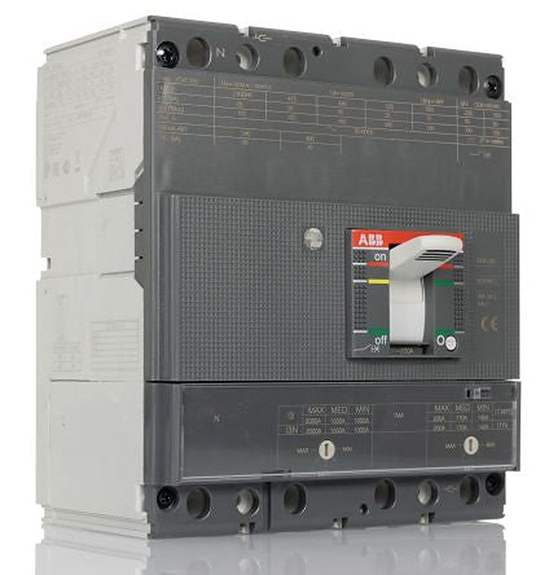 ABB, XT4S, XT4S Molded Case Circuit Breaker 4-Pole 200A, Breaking Capacity 85 kA, Fixed
