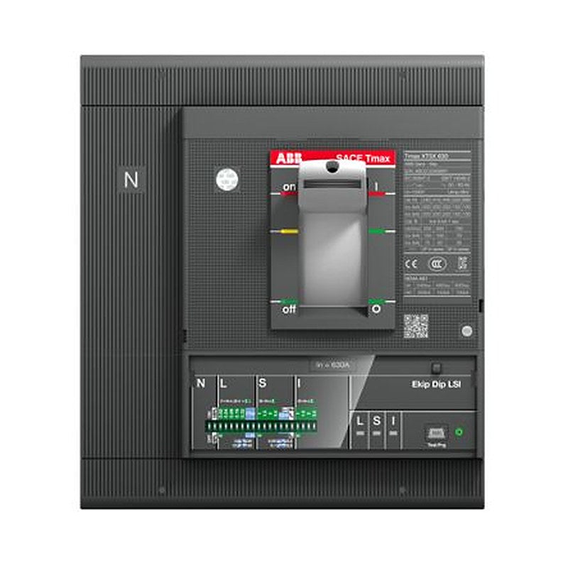 ABB, SACE Tmax XT, XT5N Molded Case Circuit Breaker 4-Pole 630A, Breaking Capacity 20 kA, Fixed