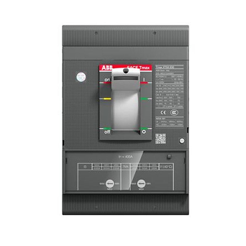 ABB, SACE Tmax XT, XT5S Molded Case Circuit Breaker 3-Pole 400A, Breaking Capacity 20 kA, Fixed