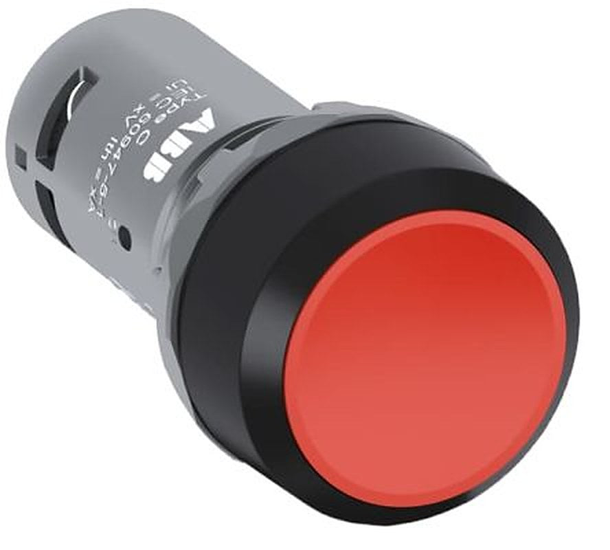 ABB 1SFA6 Series Illuminated Push Button Switch, Momentary, 1 NO, Red LED, IP66, IP67, IP69K 300 V ac