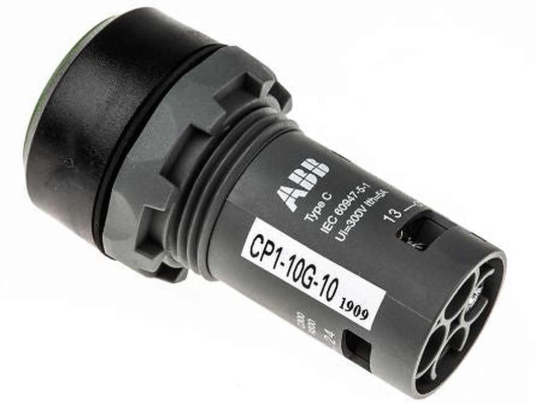 ABB Compact Series Push Button Switch, Momentary, Panel, 22 mm Cutout, SPST, IP69K
