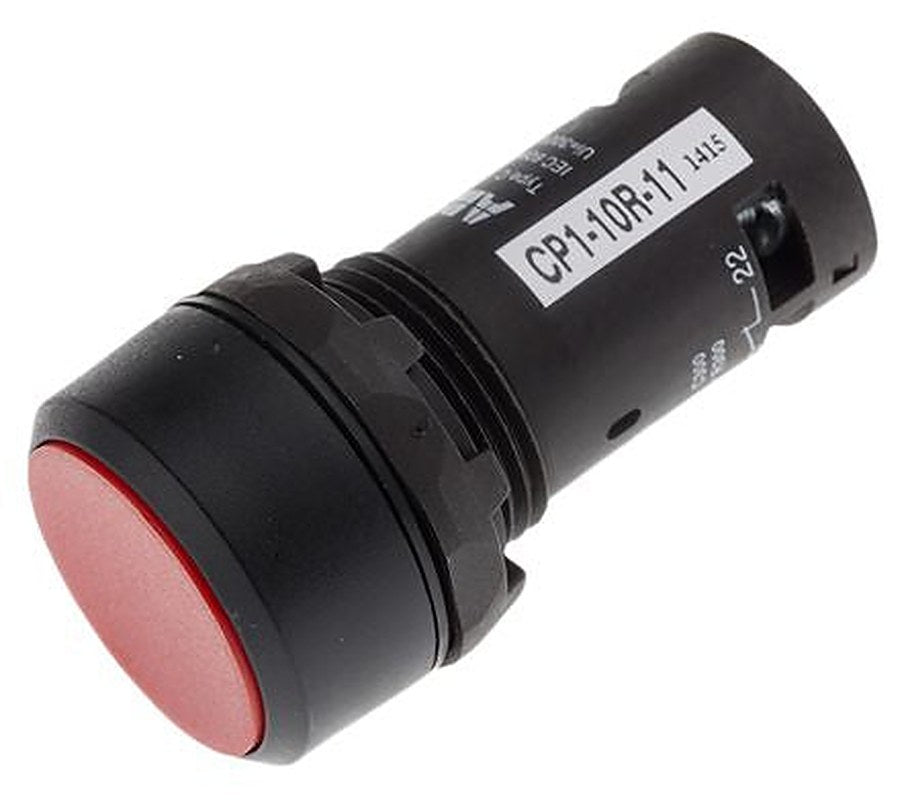 ABB Compact Series Push Button Switch, Momentary, Panel, 22 mm Cutout, SPDT, IP69K, 230 V dc 230 V ac