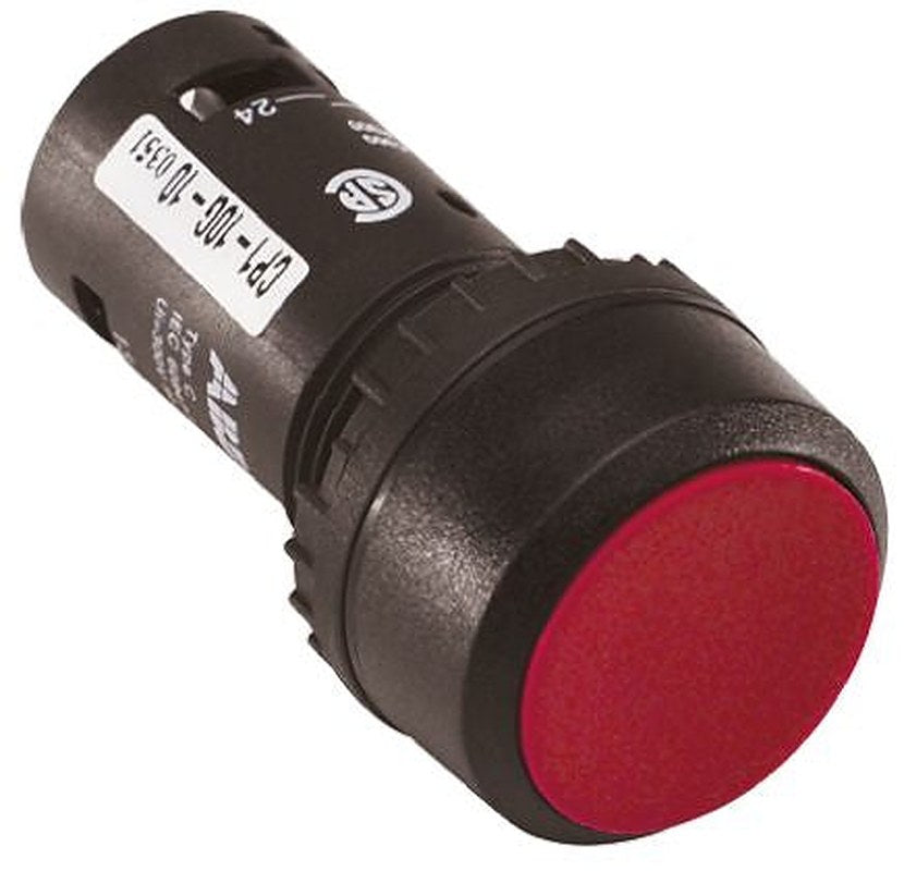 ABB Compact Series Push Button Switch, Maintained, Panel, 22 mm Cutout, SPST, IP69K