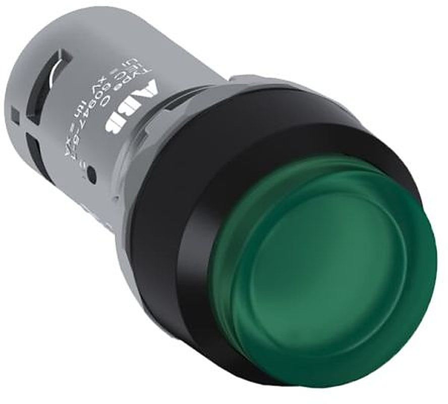 ABB CP4 Series Illuminated Push Button Switch, Panel, 23 mm Cutout Green, SPST, IP20, IP40, IP66