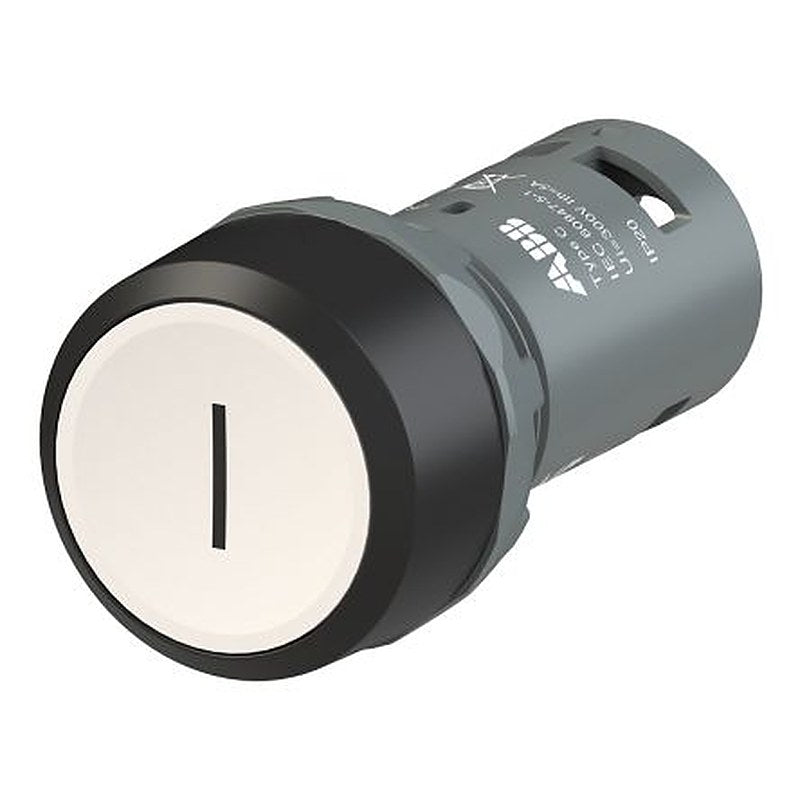 ABB Compact Series Illuminated Push Button Switch, Momentary, Panel, 22 mm Cutout, SPST, IP20, IP66, IP67, IP69K, 125 V