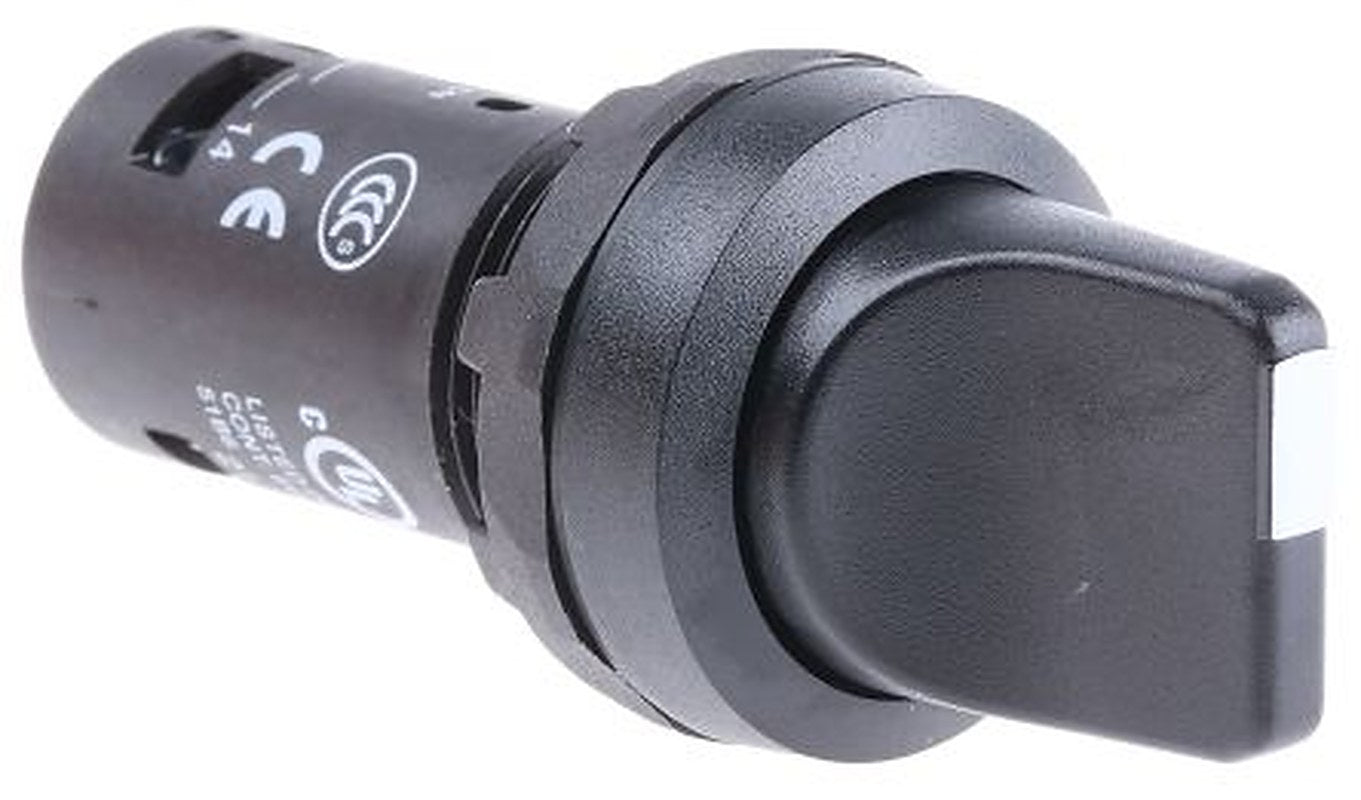 ABB Short Handle Black Selector Switch Heads elector Switch - (SPDT) 22 mm Cutout Diameter 2 Positions