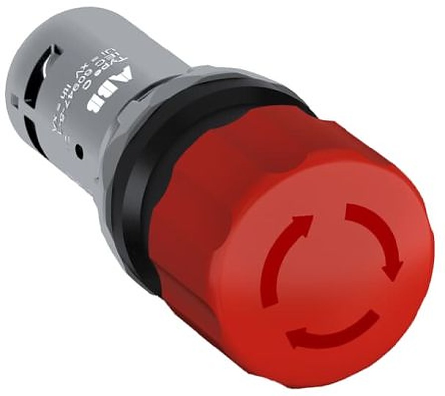 ABB Compact Series Twist Release Emergency Stop Push Button, Panel Mount, 1 NC, IP66, IP67, IP69K