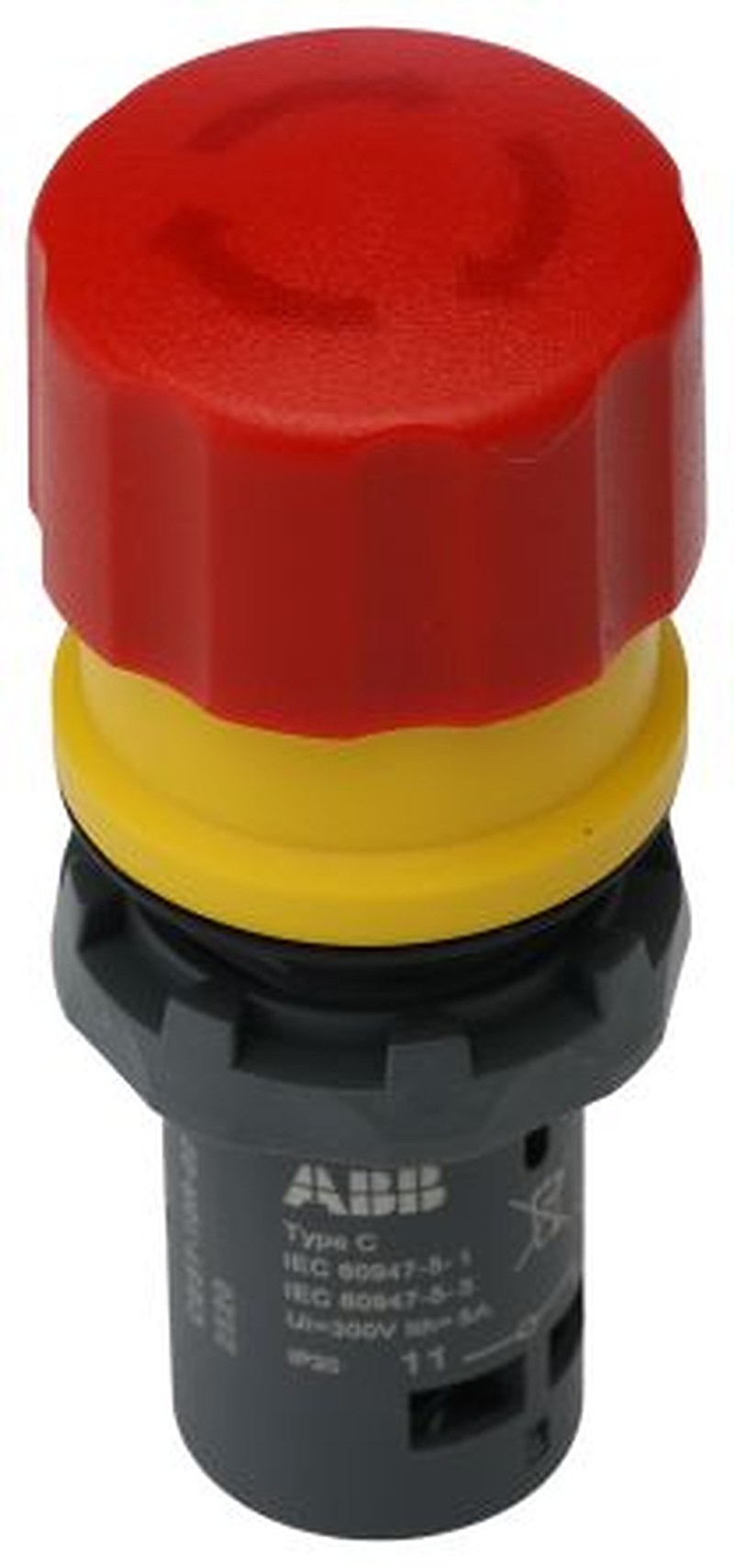 ABB Compact Series Twist Release Emergency Stop Push Button, Panel Mount, 2 NC, IP66, IP67, IP69K