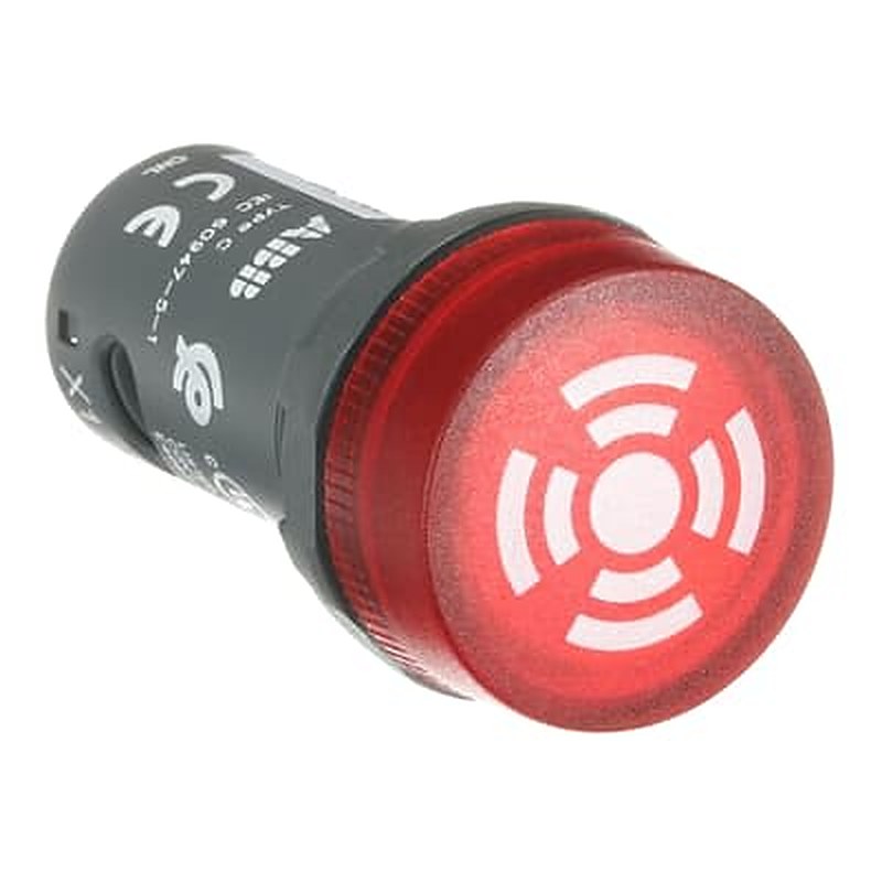 ABB, Compact, Panel Mount Red LED Buzzer, 22 mm Cutout, IP66, IP67, Round, 230V