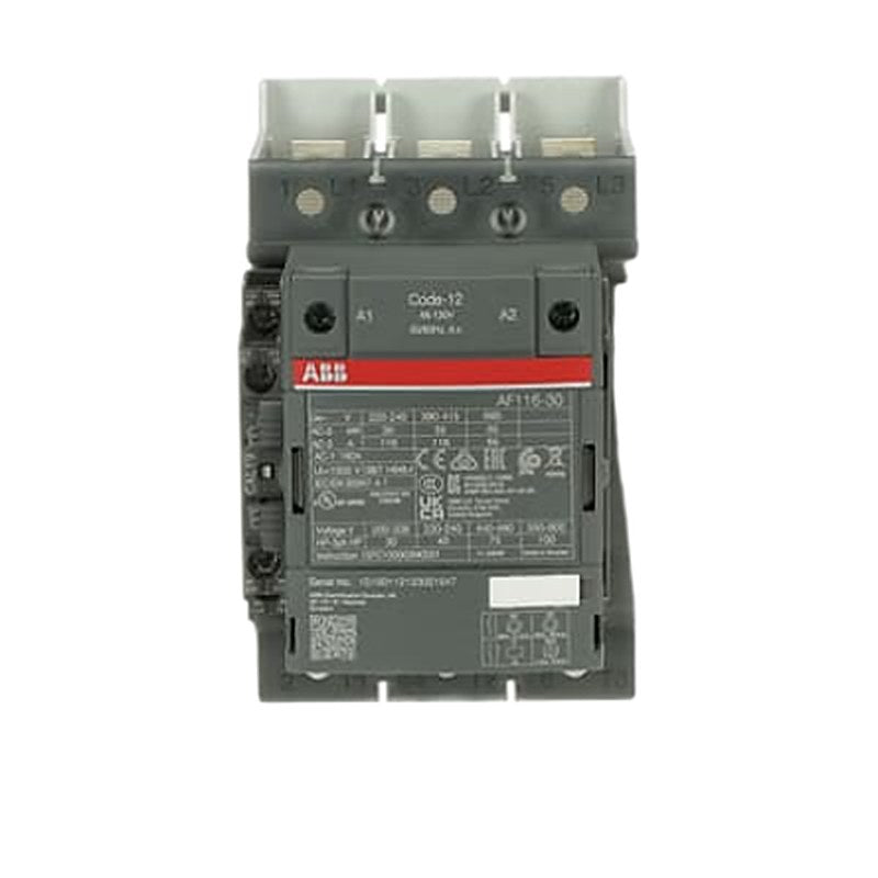 ABB 1SF Block Contactor, 130V ac/dc, 48 V ac/dc Coil, 3-Pole, 55 kW, 3 NO/0 NC