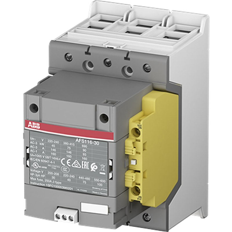 ABB 1SF Block Contactor, 100V ac/dc, 250 V ac/dc Coil, 3-Pole, 55 kW, 3 NO/0 NC