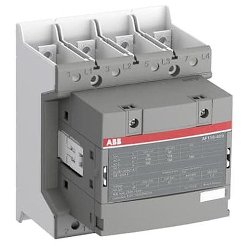 ABB 1SF Block Contactor, 250V ac/dc, 500 V ac/dc Coil, 4-Pole, 55 kW, 4 NO