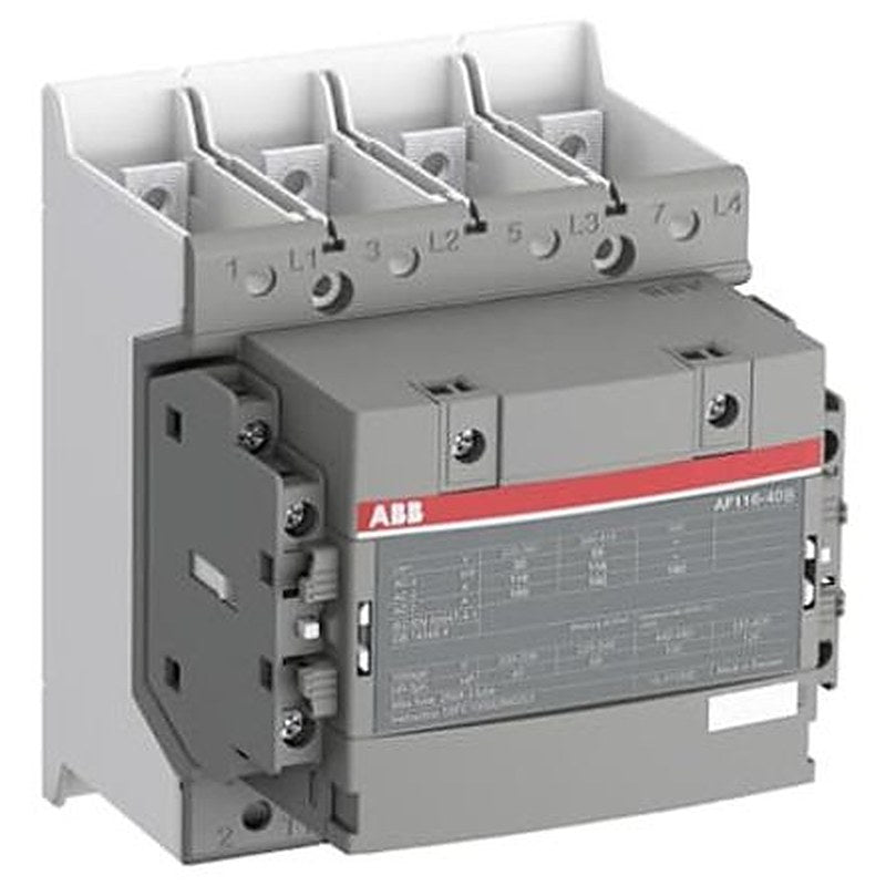 ABB 1SF Block Contactor, 130V ac/dc, 48 V ac/dc Coil, 4-Pole, 55 kW, 4 NO
