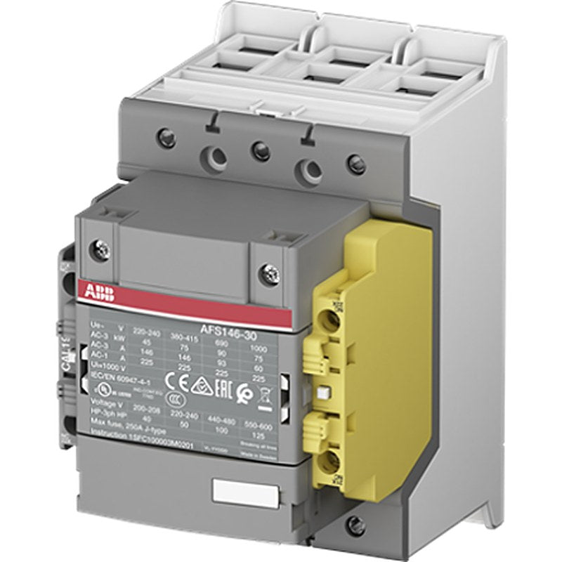 ABB 1SF Block Contactor, 20V ac/dc, 60 V ac/dc Coil, 3-Pole, 75 kW, 3 NO/0 NC