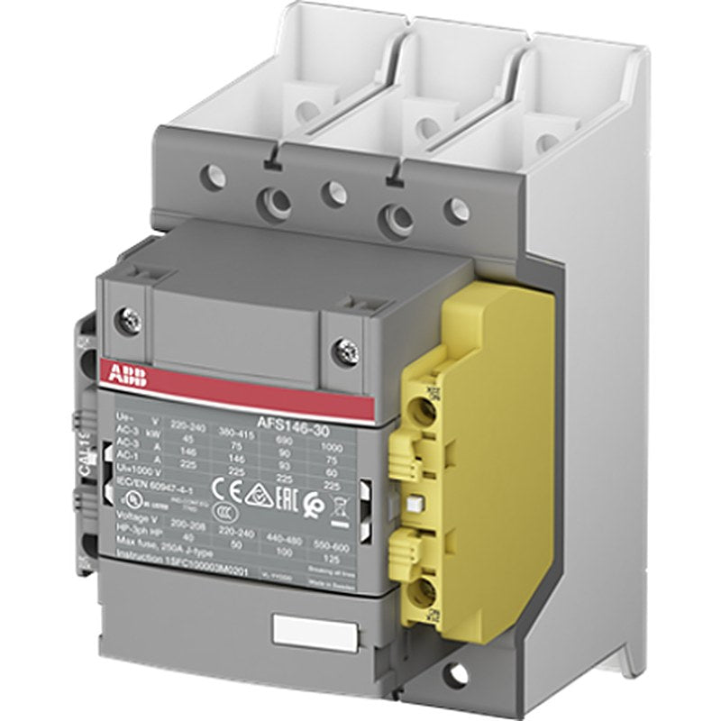 ABB 1SF Block Contactor, 130V ac/dc, 48 V ac/dc Coil, 3-Pole, 75 kW, 3 NO/0 NC