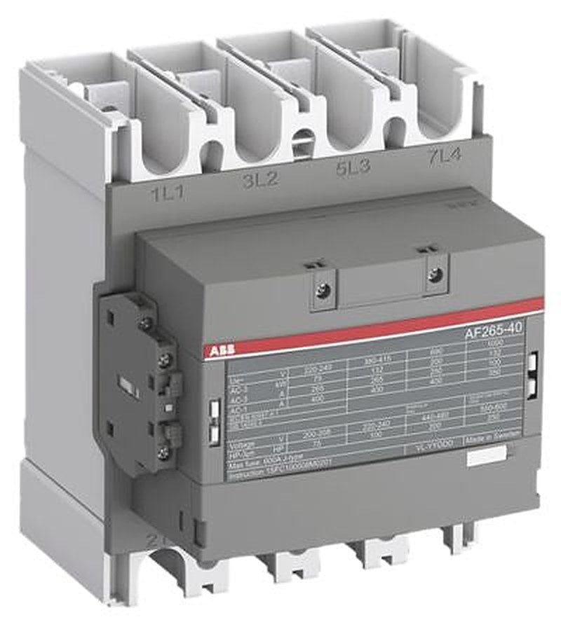 ABB AF265 Contactor, 230V ac Coil, 4-Pole, 400 A, 132 kW 250V, 4 NO, 1kV