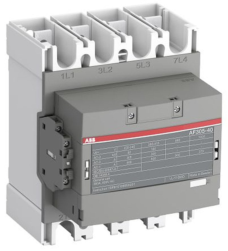 ABB AF305 Contactor, 230V ac Coil, 4-Pole, 500 A, 160 kW 250V, 4 NO, 1kV