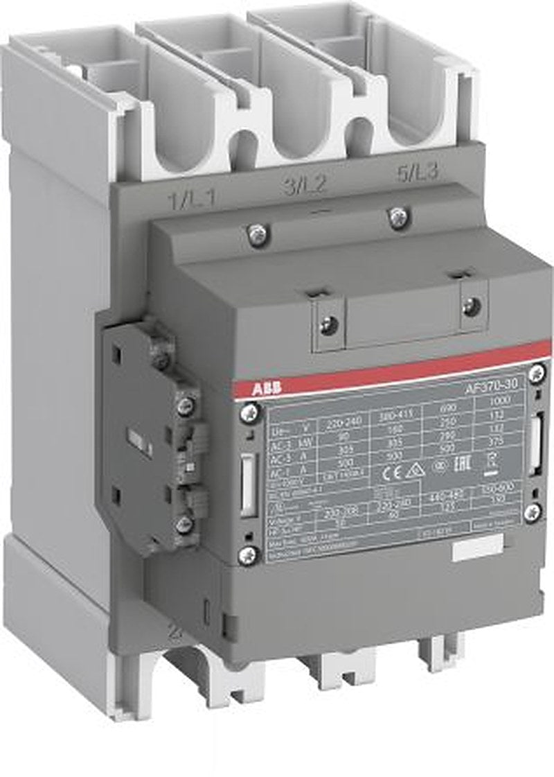ABB AF370 Contactor, 24V ac/dc Coil, 3-Pole, 600 A, 200 kW 60V, 3 NO, 690V ac