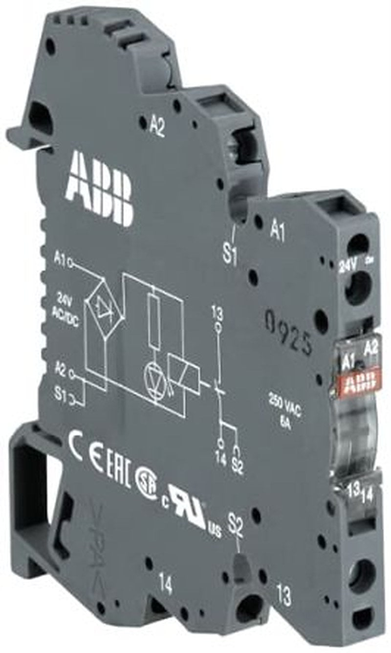 ABB R600 Series Interface Relay, DIN Rail, 48V, 60 V Coil, SPDT, 68mA