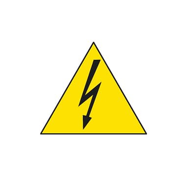 ABB Yellow Plastic Safety Label 20 mm x 50 mm