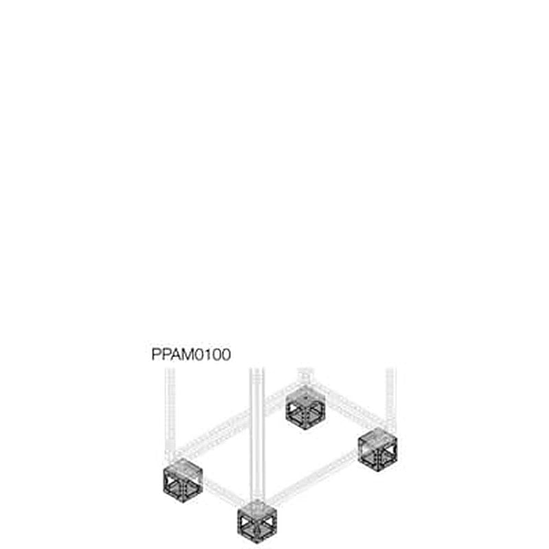 ABB 1STQ Series Sheet Steel Galvanised Base/Plinth Corner Piece for Use with Modular Boards - System Pro E Power x 100