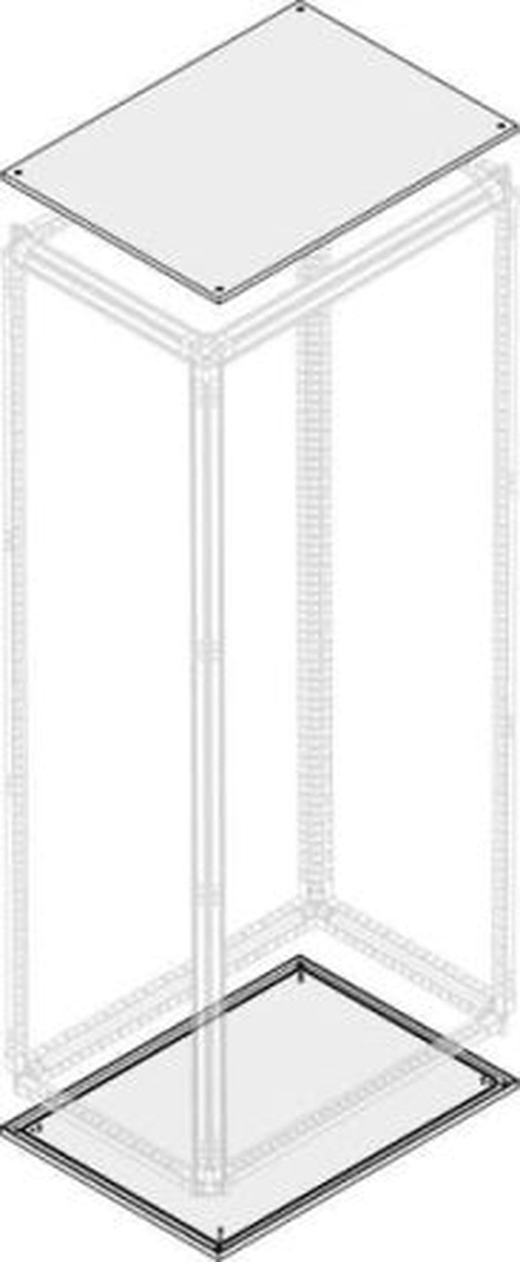 ABB 1STQ Series Pickled Steel Sheet Top/Bottom Cover for Use with Modular Boards - System Pro E Power 381 mm x 300 mm x
