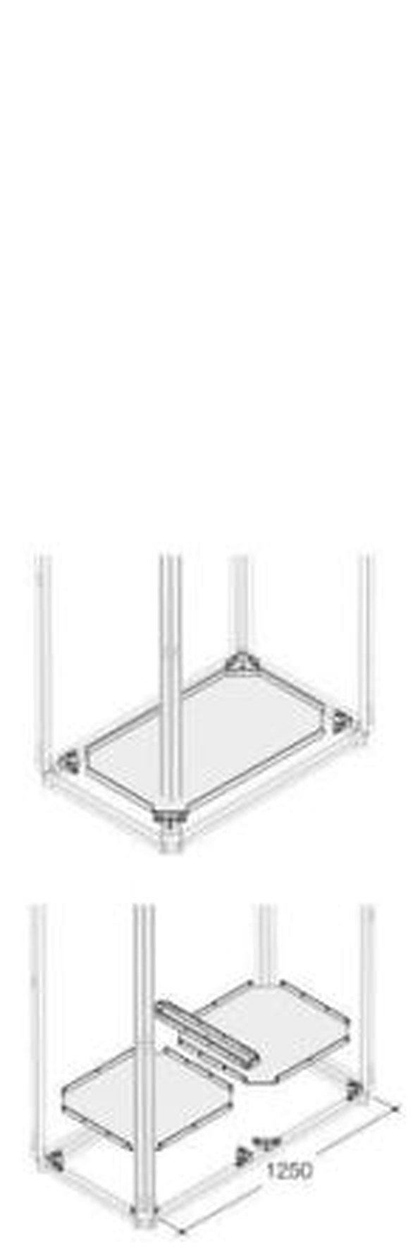 ABB 1STQ Series Pickled Steel Sheet Base Panel for Use with Modular Boards - System Pro E Power x 600mm