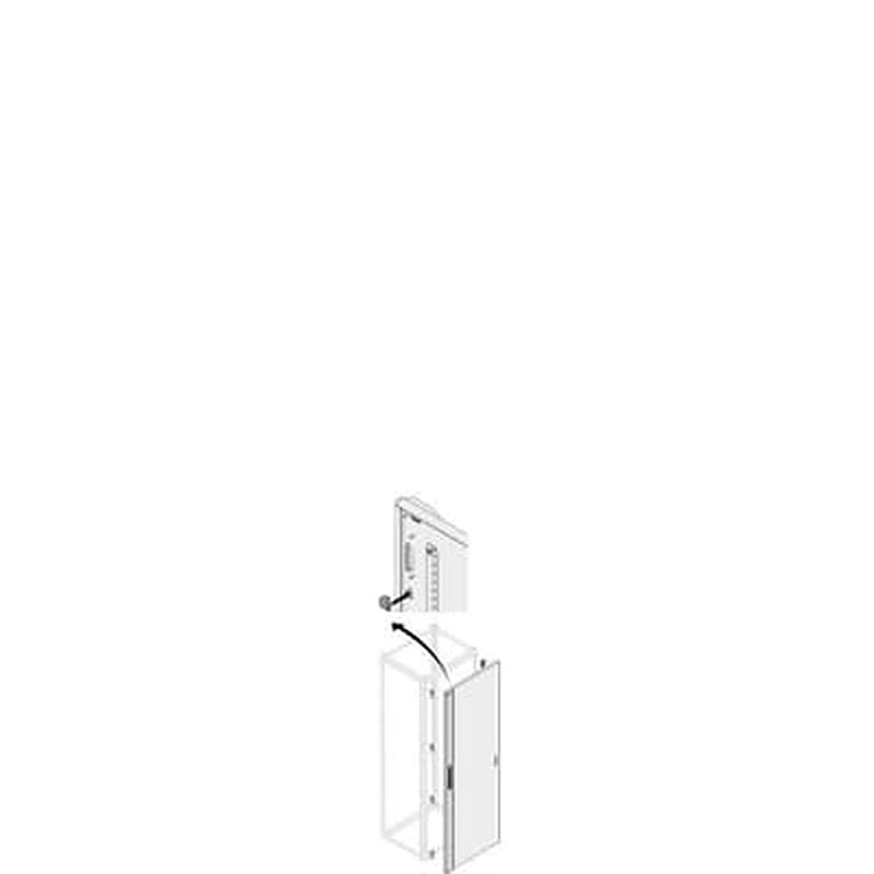 ABB PDLG Series Lockable Pickled Steel Sheet RAL 7035 Opaque, 1800 mm H, 600mm W, 15 mm D, 15 mm L for Use with PDLB1860