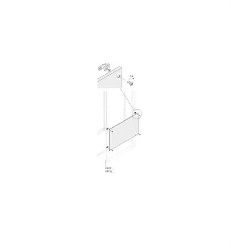 ABB PPFB Series RAL 7035 Light Grey Pickled Steel Sheet Blind, 1700 mm H, 400mm W, 10 mm D, 400 mm L, for Use with